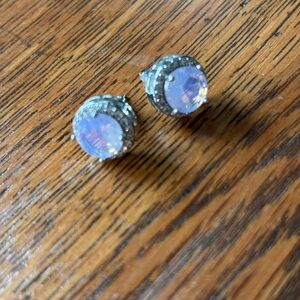 Light Purple Opal Stud Earrings